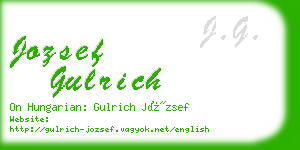 jozsef gulrich business card